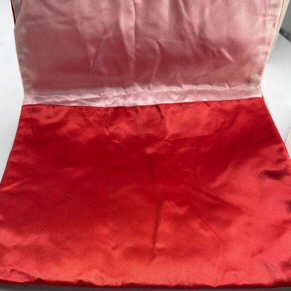 Vintage Christian Dior red silk lingerie scarf pouch. - Picture 2 of 9